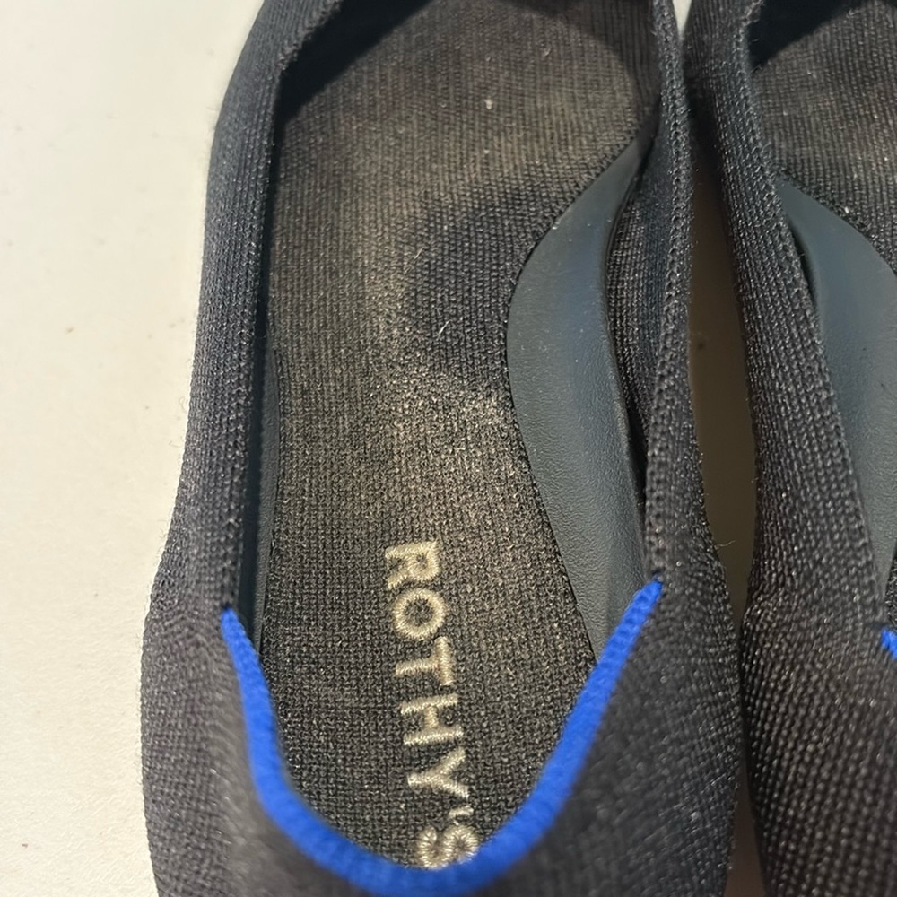 Rothy’s ‘the point’ in black.  Flats. Shoes. Size 11 - Picture 6 of 13